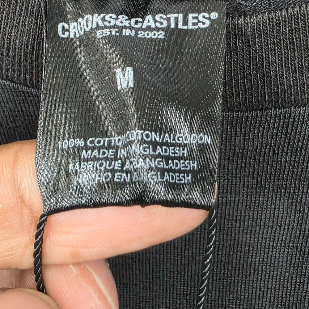 NWT Crooks & Castles Men's High Rollers Shirt  Indica Sativa Leaf Crown Size M